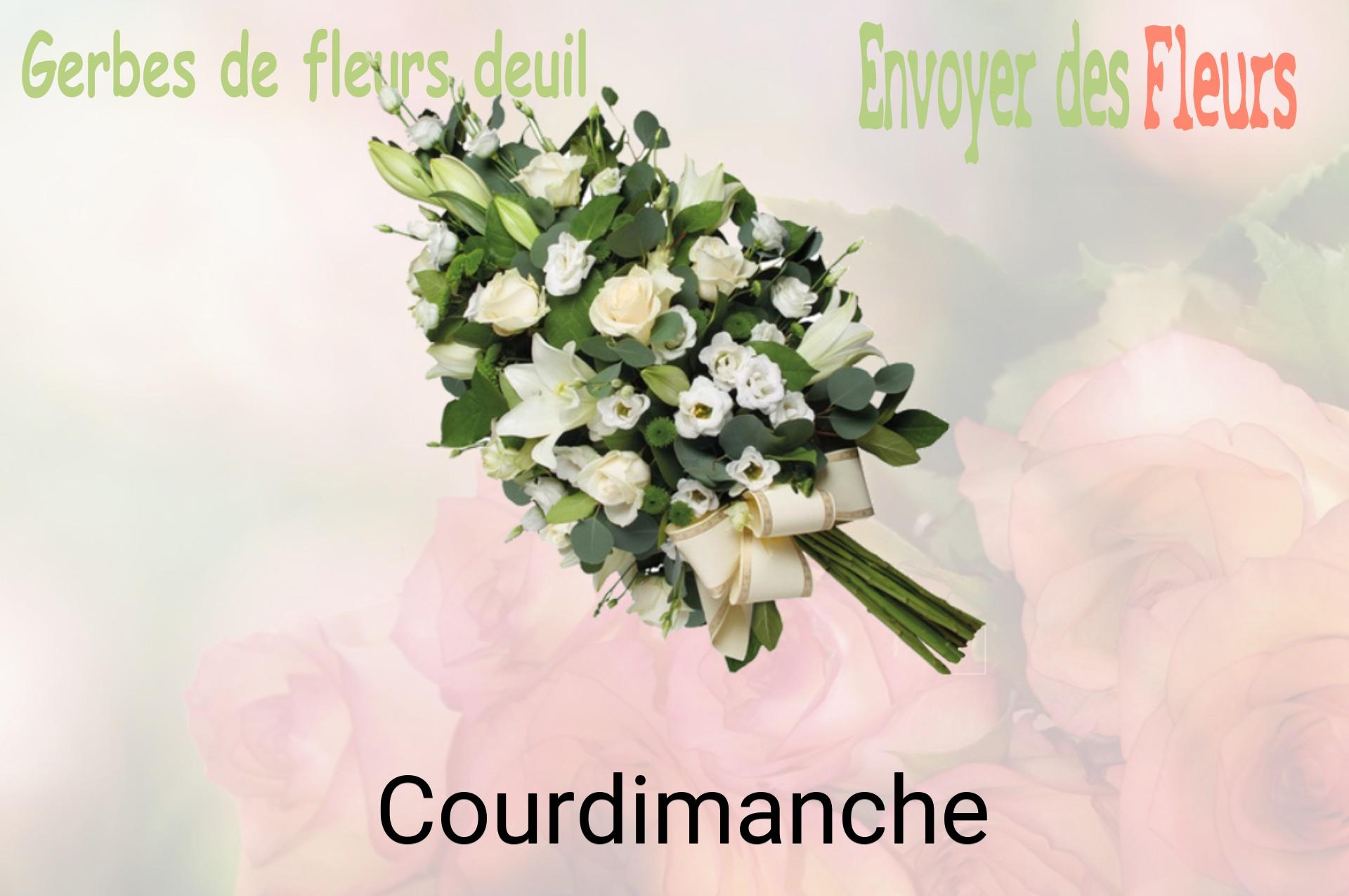 Gerbe de fleurs de deuil livrée à Courdimanche